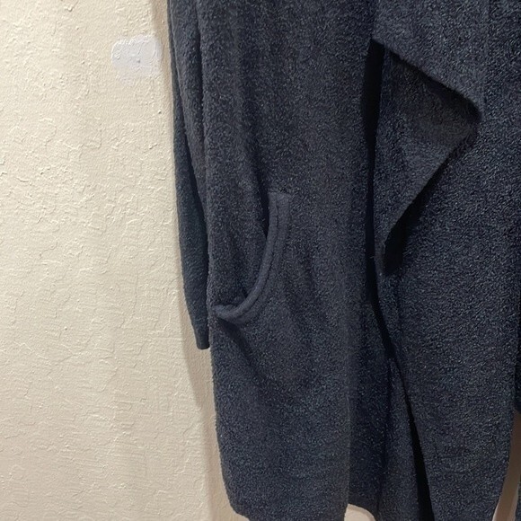 Barefoot Dreams CozyChic Lite Island Wrap Open Cardigan ~ Black - Size - S/M - Picture 7 of 11